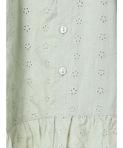 Samansa Mos2 Lagom(サマンサモスモスラーゴム)の「フラワー刺繍パフスリーブブラウス(シャツ/ブラウス・キッズ・パープル/ミント・100/110/120/130/95)」の8枚目の写真