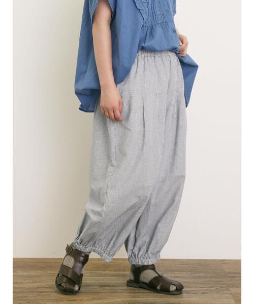 Samansa Mos2（サマンサ モスモス）の「【M/Lサイズ】綿麻平織りウエスト切替ギャザーバルーンパンツ（その他パンツ・レディース・ネイビー/モカ/キナリ/ブラック・L/M）」の16枚目の写真