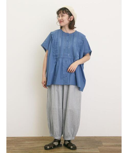 ◆ #24228  ハルソラタン　綿100% バルーンパンツ　丈94cm JAVELIN - WIDE SILHOUETTE VISCOSE CADY TROUSERS - BLACK