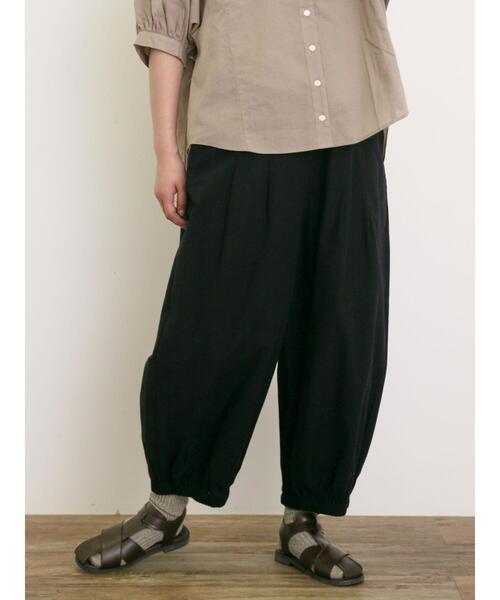 Samansa Mos2（サマンサ モスモス）の「【M/Lサイズ】綿麻平織りウエスト切替ギャザーバルーンパンツ（その他パンツ・レディース・ネイビー/モカ/キナリ/ブラック・L/M）」の22枚目の写真