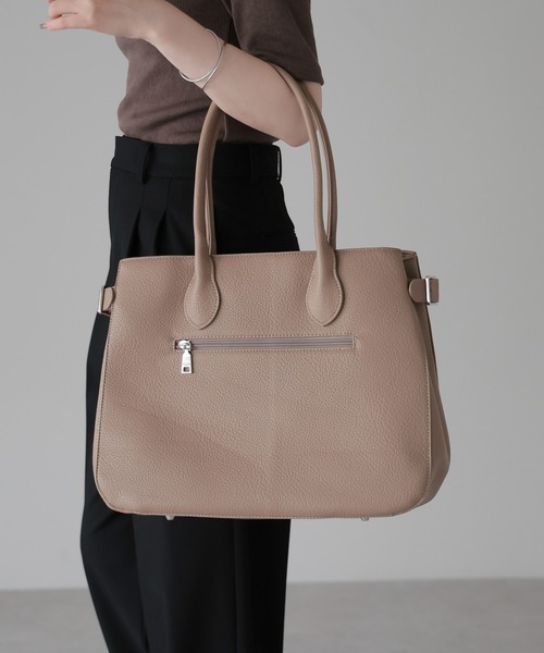 トートバッグ❤️cc様確認専用ページです♪(๑ᴖ◡ᴖ๑)♪ quaranciel: ベルトデザイン 2way トートバッグ（A4対応