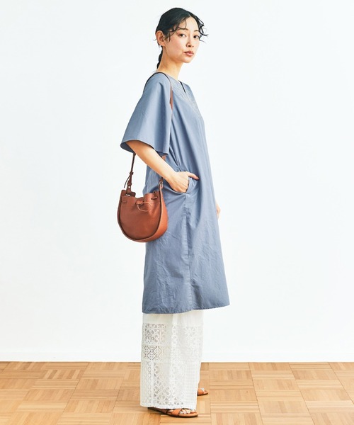 and myera(アンド マイラ)の「and myera パッチワークレースパンツ(その他パンツ・レディース・ブラック/ホワイト・M/LL/L/S)」の6枚目の写真