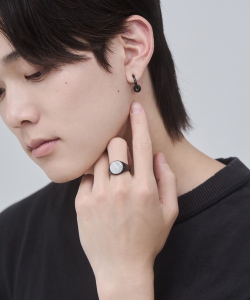WYZ surgical stainless(ダブリューワイジィーサージカルステンレス)の「【 金属アレルギー対応 】印台リング サージカルステンレス(リング・メンズ・シルバー/ゴールド/ブラック・20号/18号/16号)」の17枚目の写真