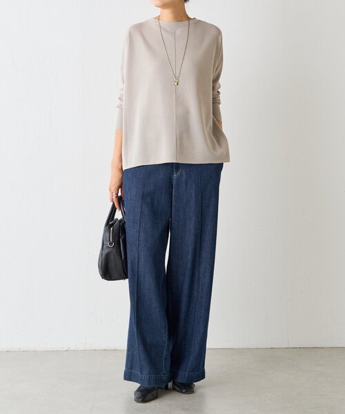 BEARDSLEY(ビアズリー)の「サラットプルオーバー(ニット/セーター・レディース・ローズ/ダークグレー/ベージュ/ライトグレー・FREE)」の14枚目の写真