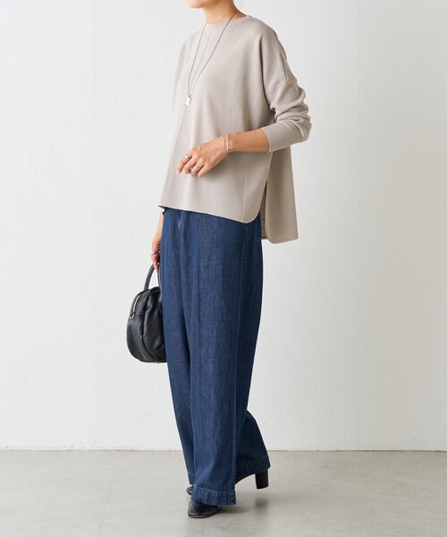 BEARDSLEY(ビアズリー)の「サラットプルオーバー(ニット/セーター・レディース・ローズ/ダークグレー/ベージュ/ライトグレー・FREE)」の15枚目の写真