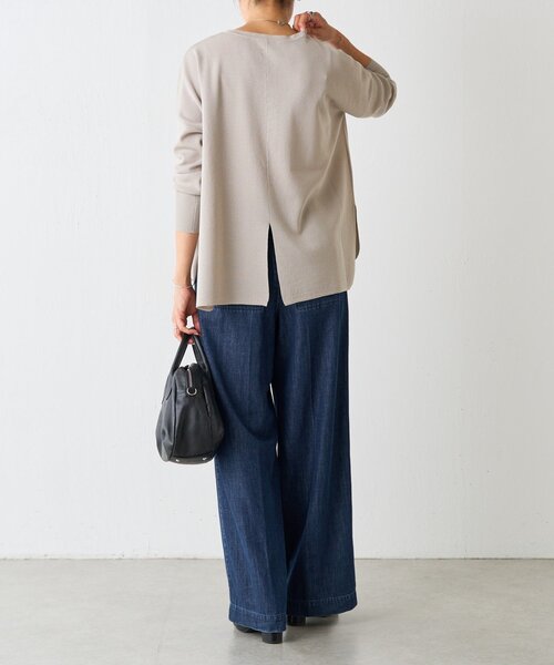 BEARDSLEY(ビアズリー)の「サラットプルオーバー(ニット/セーター・レディース・ローズ/ダークグレー/ベージュ/ライトグレー・FREE)」の16枚目の写真