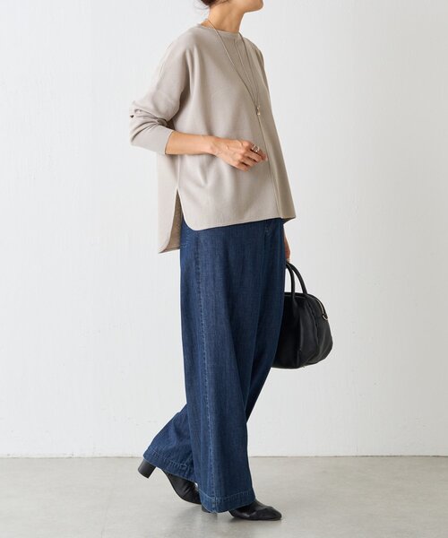 BEARDSLEY(ビアズリー)の「サラットプルオーバー(ニット/セーター・レディース・ローズ/ダークグレー/ベージュ/ライトグレー・FREE)」の17枚目の写真