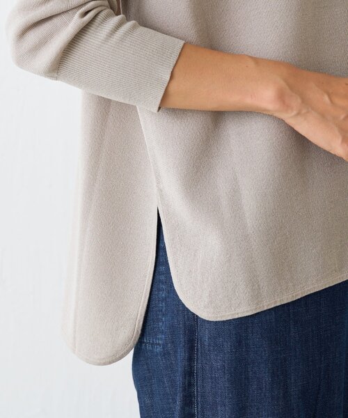 BEARDSLEY(ビアズリー)の「サラットプルオーバー(ニット/セーター・レディース・ローズ/ダークグレー/ベージュ/ライトグレー・FREE)」の21枚目の写真