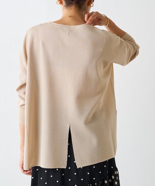 BEARDSLEY(ビアズリー)の「サラットプルオーバー(ニット/セーター・レディース・ローズ/ダークグレー/ベージュ/ライトグレー・FREE)」の3枚目の写真