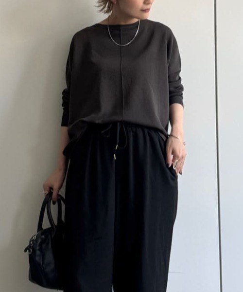 BEARDSLEY(ビアズリー)の「サラットプルオーバー(ニット/セーター・レディース・ローズ/ダークグレー/ベージュ/ライトグレー・FREE)」の1枚目の写真