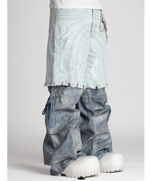 L.H.P（エルエイチピー）の「GUAPI/グアピ/AQUA CONVERTIBLE BLUE DENIM（デニムパンツ・メンズ・ブルー・28/30/32/34）」の3枚目の写真