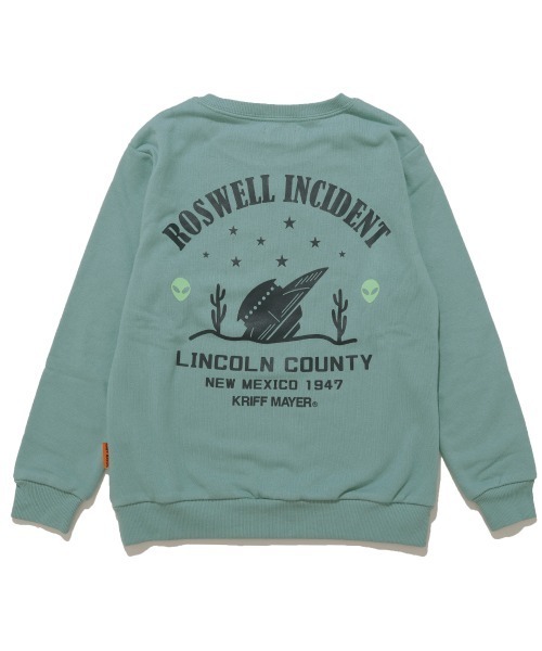 KRIFF MAYER Kid's Collection（クリフメイヤーキッズコレクション）の「【裏微起毛】シフォンタッチクルー（UFO）（スウェット・キッズ・サックスブルー/グレー/パープル/ネイビー・120/170/160/150/140/130）」の8枚目の写真