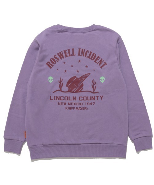 KRIFF MAYER Kid's Collection（クリフメイヤーキッズコレクション）の「【裏微起毛】シフォンタッチクルー（UFO）（スウェット・キッズ・サックスブルー/グレー/パープル/ネイビー・120/170/160/150/140/130）」の10枚目の写真