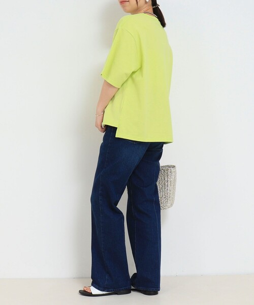 fredy couleur（フレディクルール）の「刺繍ロゴTシャツ（Tシャツ/カットソー・レディース・イエロー/ブラウン/ベビーピンク・38）」の8枚目の写真