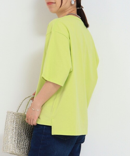 fredy couleur（フレディクルール）の「刺繍ロゴTシャツ（Tシャツ/カットソー・レディース・イエロー/ブラウン/ベビーピンク・38）」の9枚目の写真