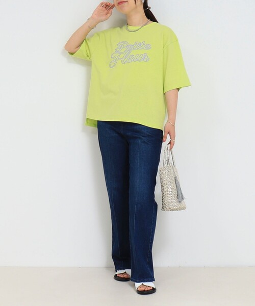 fredy couleur（フレディクルール）の「刺繍ロゴTシャツ（Tシャツ/カットソー・レディース・イエロー/ブラウン/ベビーピンク・38）」の12枚目の写真