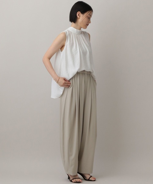 A part by（アパートバイ）の「ボウタイブラウスノースリーブ（Tシャツ/カットソー・レディース・ブラック/アイボリー/ライトオレンジ系5・FREE）」の18枚目の写真