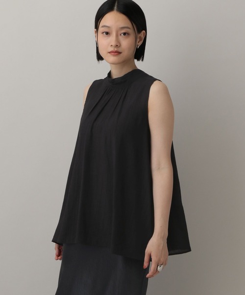 A part by（アパートバイ）の「ボウタイブラウスノースリーブ（Tシャツ/カットソー・レディース・ブラック/アイボリー/ライトオレンジ系5・FREE）」の14枚目の写真