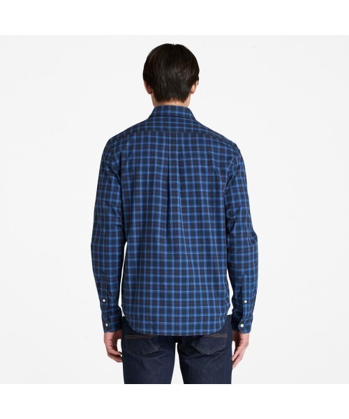 Timberland（ティンバーランド）の「ポプリン チェック シャツ メンズ（シャツ/ブラウス・メンズ・ダークブルー・LARGE/MEDIUM/SMALL/X-LARGE/X-SMALL/XX-LARGE）」の3枚目の写真