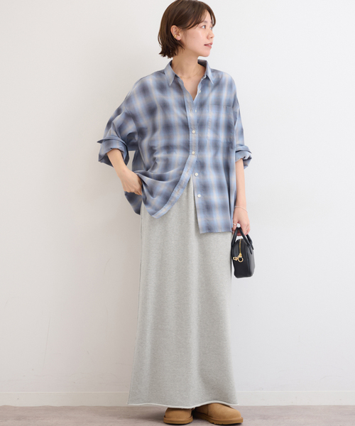 JOURNAL STANDARD relume（ジャーナルスタンダード　レリューム）の「《一部WEB追加8 / 新色》スウェットマキシスカート（スカート・レディース・グレー/ブラウン/ブラック系その他・FREE）」の12枚目の写真