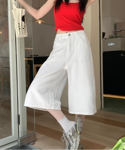 フォクシーニューヨークデニムキュロットパンツ40 フォクシーニューヨークデニムキュロットパンツ40 - メルカリ