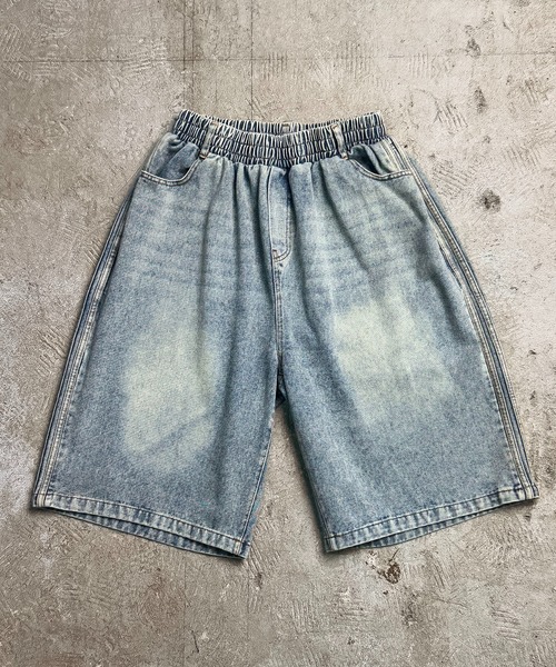CALIFORNIA OUTFITTERS（カリフォルニア アウトフィッターズ）の「7A7 サイドライン ワイドデニム バミューダパンツ（デニムパンツ・メンズ・ブルー/ライトブルー/ブルー系その他・L/M）」の8枚目の写真