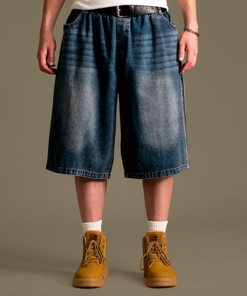 CALIFORNIA OUTFITTERS（カリフォルニア アウトフィッターズ）の「7A7 サイドライン ワイドデニム バミューダパンツ（デニムパンツ・メンズ・ブルー/ライトブルー/ブルー系その他・L/M）」の21枚目の写真