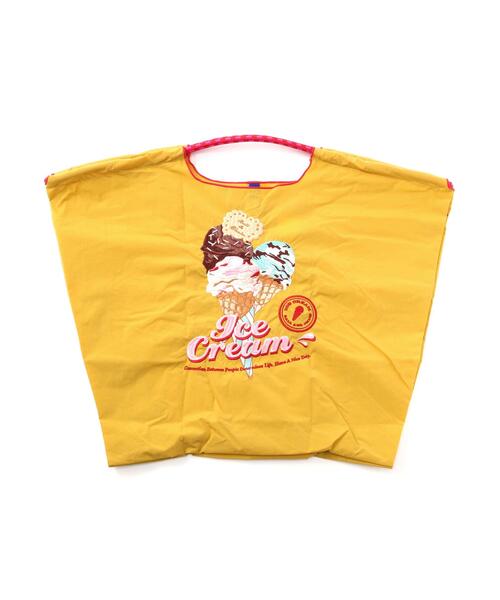 Ball&Chain(ボールアンドチェーン)の「Ball&Chain(ボールアンドチェーン) New icecreamⅡ/Lサイズ(エコバッグ/サブバッグ・レディース・グレー/イエロー/ピンク・F)」の1枚目の写真
