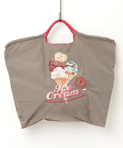 Ball&Chain(ボールアンドチェーン)の「Ball&Chain(ボールアンドチェーン) New icecreamⅡ/Lサイズ(エコバッグ/サブバッグ・レディース・グレー/イエロー/ピンク・F)」の9枚目の写真