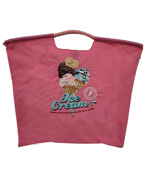 Ball&Chain(ボールアンドチェーン)の「Ball&Chain(ボールアンドチェーン) New icecreamⅡ/Lサイズ(エコバッグ/サブバッグ・レディース・グレー/イエロー/ピンク・F)」の10枚目の写真