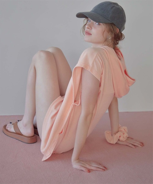 シュシュ付パイル地ポンチョ（ラッシュガード）｜SEA DRESS