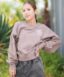 RIKKA FEMME/リッカファム スウェット ワンポイント刺繍 クルーネックトレーナー RF25FW16