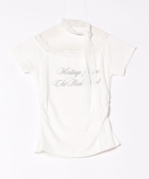 CERCA(チェルカ)の「Nia(ニア)/【レースタイ付き】オフショルダー レースドッキングカットソー Tシャツ(Tシャツ/カットソー・レディース・グレー/ホワイト・SMALL/MEDIUM)」の17枚目の写真