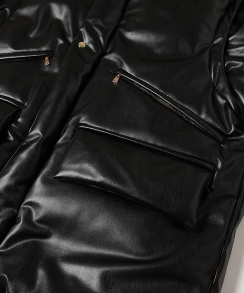 CULLNI(クルニ)の「Faux Leather Removable Sleeve Down Jacket(ダウンジャケット/コート・メンズ・ブラック・2/1/0)」の7枚目の写真