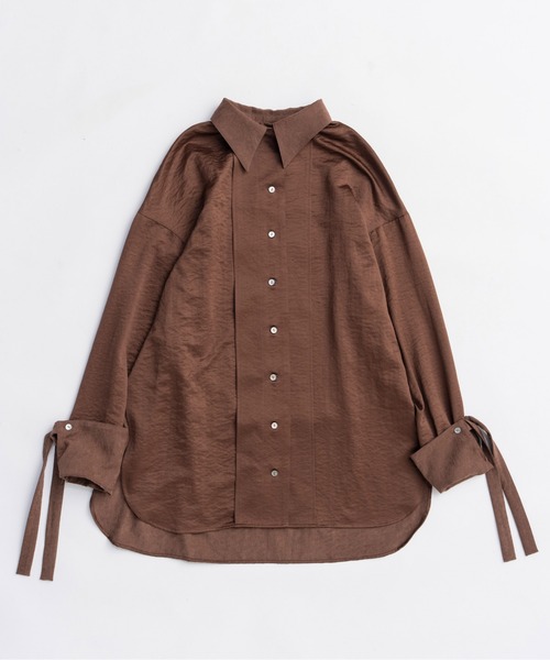 2way Satin Oversized Shirt/2WAYサテンオーバーシャツ（シャツ