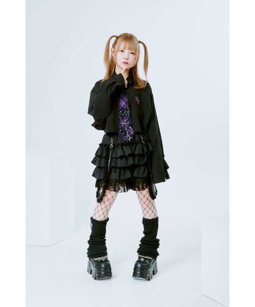 TRAVAS TOKYO（トラバス トウキョウ）の「『TRAVAS TOKYO/トラバス トーキョー』パンクスネクタイシャツ（シャツ/ブラウス・レディース・ブラック/ホワイト・FREE）」の16枚目の写真