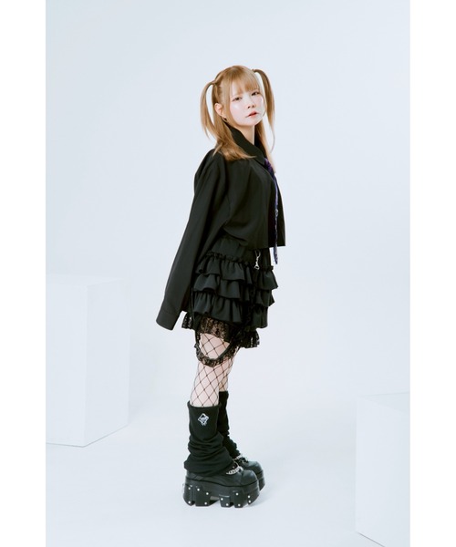 TRAVAS TOKYO（トラバス トウキョウ）の「『TRAVAS TOKYO/トラバス トーキョー』パンクスネクタイシャツ（シャツ/ブラウス・レディース・ブラック/ホワイト・FREE）」の17枚目の写真