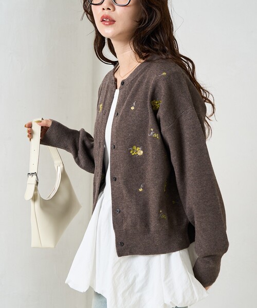 レア 極美品 45R クロッシェ フラワー ボレロ カーディガン ハンドニット BENDER TOKYO カーディガン レトロ フラワー クロシェ かぎ針編み