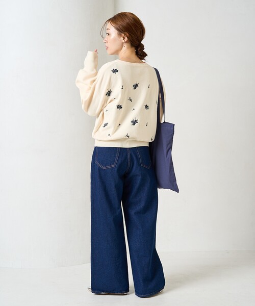 美品 2025SS プランテーション 花柄刺繍 カーディガン 白 美品 2025SS プランテーション 花柄刺繍 カーディガン 白