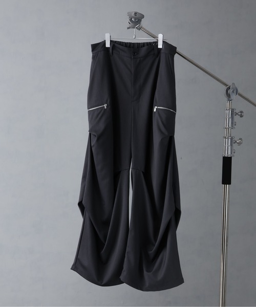 welise（ウェライズ）の「welise×犬飼京 -ephemeral- グレイスフルヘビーTR 3Dタックワイドフレアスラックス（スラックス・メンズ・グレー/チャコールグレー/ブラック・S/M/L）」の15枚目の写真