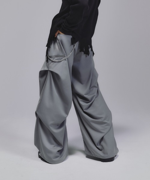 welise（ウェライズ）の「welise×犬飼京 -ephemeral- グレイスフルヘビーTR 3Dタックワイドフレアスラックス（スラックス・メンズ・グレー/チャコールグレー/ブラック・S/M/L）」の13枚目の写真