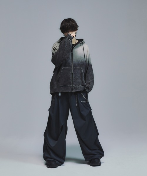 welise（ウェライズ）の「welise×犬飼京 -ephemeral- グレイスフルヘビーTR 3Dタックワイドフレアスラックス（スラックス・メンズ・グレー/チャコールグレー/ブラック・S/M/L）」の19枚目の写真