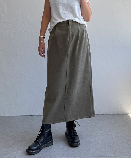 LBC（エルビーシー）の「【選べるセットアップ】LBCステッチナロースカート（スカート・レディース・エメラルド/ネイビー/ブラック・M/L）」の9枚目の写真