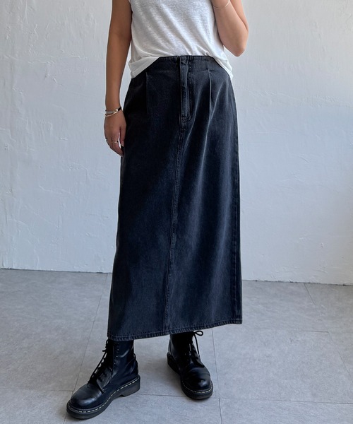 LBC（エルビーシー）の「【選べるセットアップ】LBCステッチナロースカート（スカート・レディース・エメラルド/ネイビー/ブラック・M/L）」の8枚目の写真