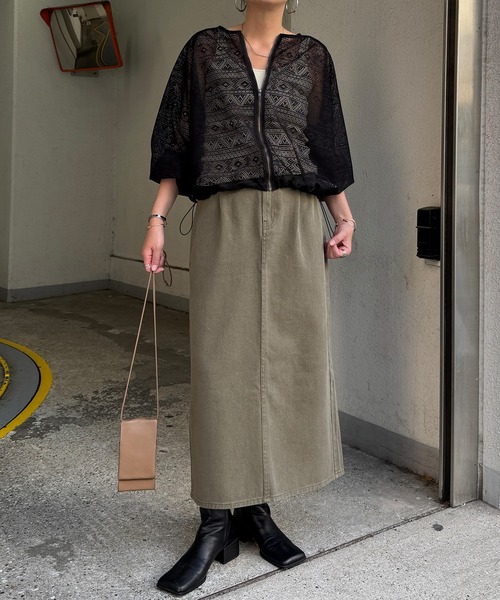 LBC（エルビーシー）の「【選べるセットアップ】LBCステッチナロースカート（スカート・レディース・エメラルド/ネイビー/ブラック・M/L）」の19枚目の写真