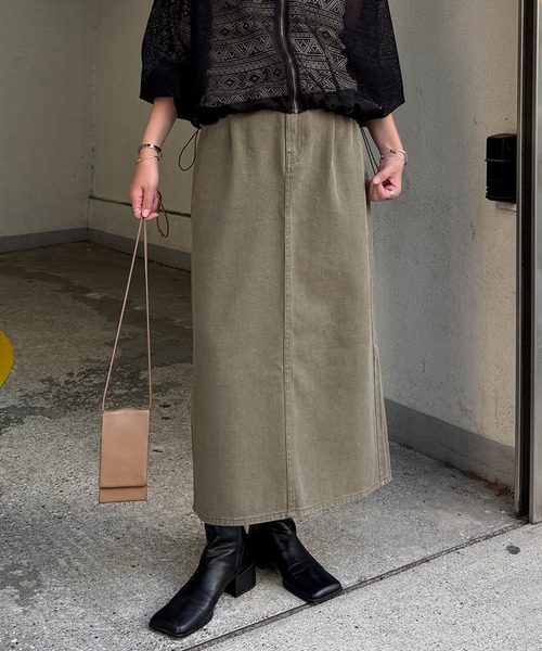 LBC（エルビーシー）の「【選べるセットアップ】LBCステッチナロースカート（スカート・レディース・エメラルド/ネイビー/ブラック・M/L）」の15枚目の写真