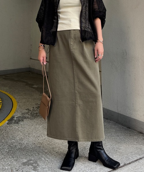 LBC（エルビーシー）の「【選べるセットアップ】LBCステッチナロースカート（スカート・レディース・エメラルド/ネイビー/ブラック・M/L）」の14枚目の写真