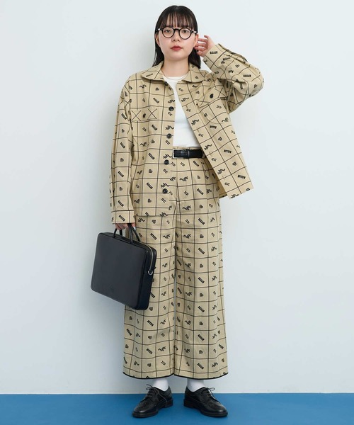 I am I in fact...(アイアムアイインファクト)の「●BLOCK TILE CHECK シャツ(シャツ/ブラウス・レディース・ベージュ/ブラック・FREE)」の15枚目の写真