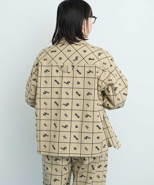 I am I in fact...(アイアムアイインファクト)の「●BLOCK TILE CHECK シャツ(シャツ/ブラウス・レディース・ベージュ/ブラック・FREE)」の10枚目の写真