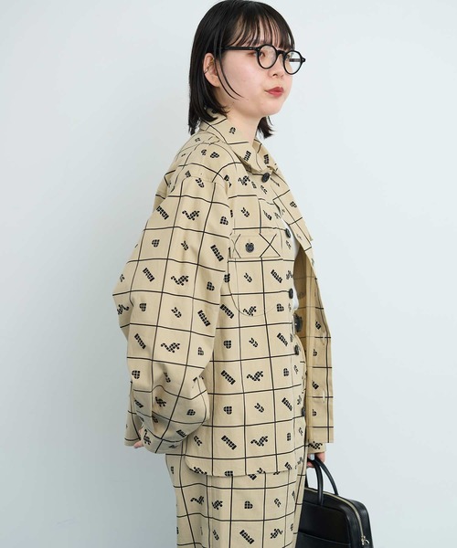 I am I in fact...(アイアムアイインファクト)の「●BLOCK TILE CHECK シャツ(シャツ/ブラウス・レディース・ベージュ/ブラック・FREE)」の11枚目の写真